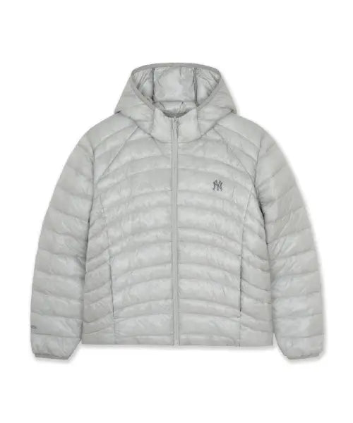 [MLB] Curve Air Shell Light Hood Padding Jkt / 커브 에어쉘 경량 후드 패딩 NY (Ptn.Grey)