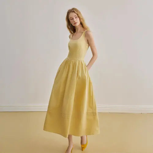 [YYIAM] YY_U-neck camisole dress