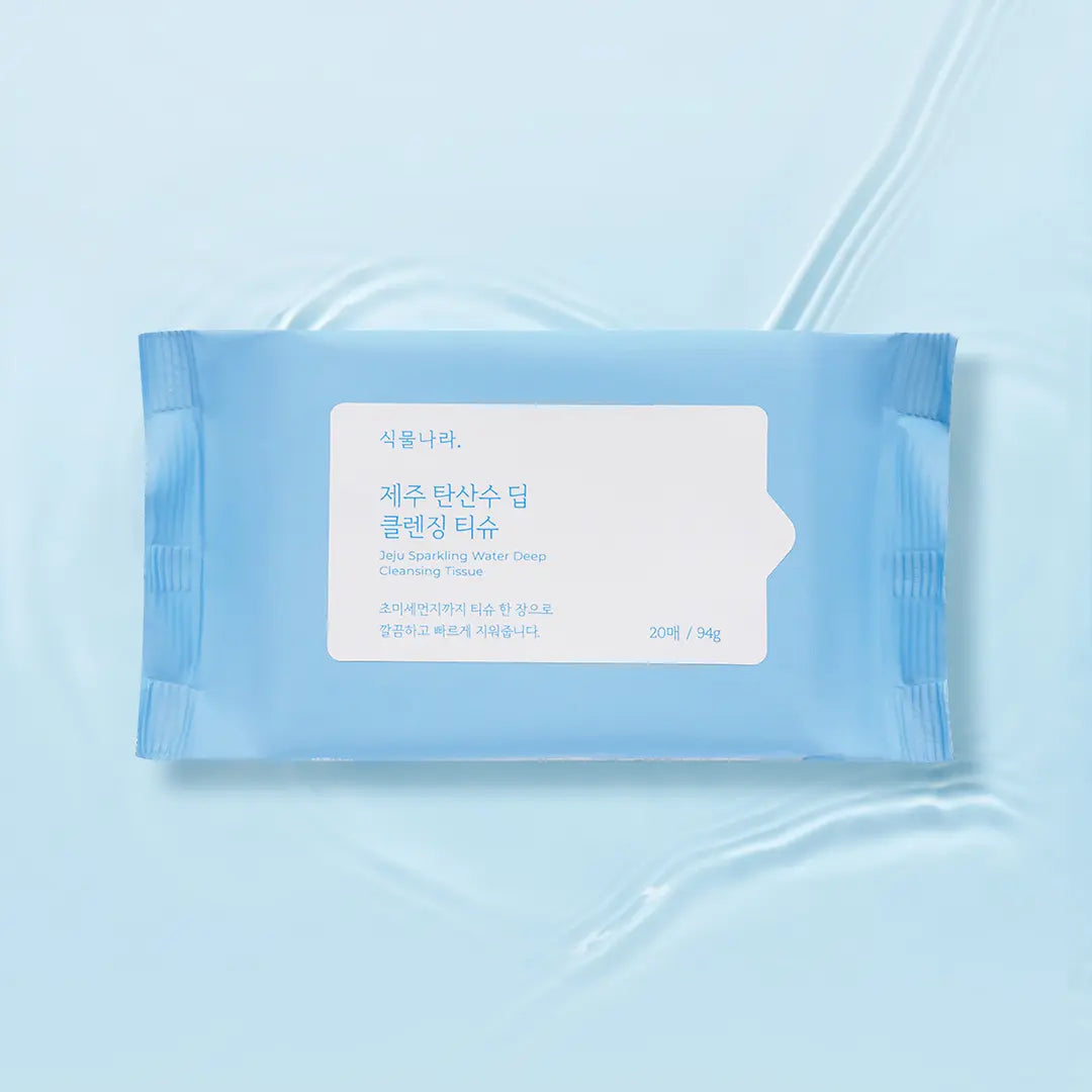 [Shingmulnara] Jangnara Jeju Sparkling Water Deep Cleansing Tissue / 식물나라 제주 탄산수 딥 클렌징 티슈(20매/80매/100매/200매)