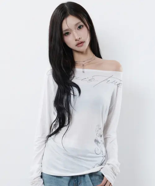 [LUVISTRUE] RL WING LONG SLEEVE(WHITE)