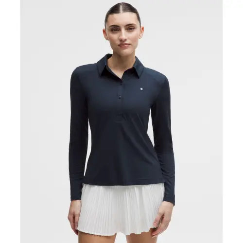 [LULULEMON] Quick Dry Long Sleeve Polo Shirt / 퀵 드라이 롱슬리브 폴로 셔츠 *스트레이트 헴  TRNV