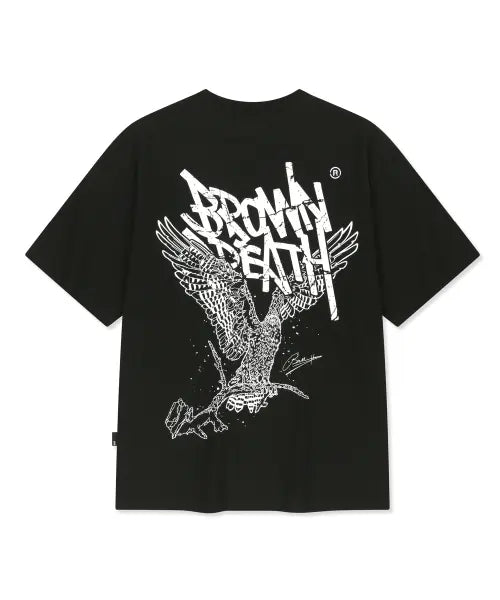 [BROWNBREATH] BB HERITAGE EAGLE TAG TEE - BLACK