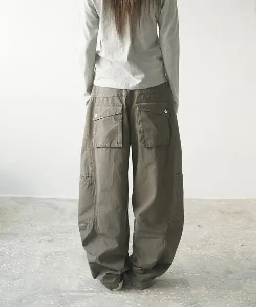 [MIMTHEWARDROBE] Side Pocket Cargo Pants - Brown / 사이드 포켓 카고 팬츠_브라운