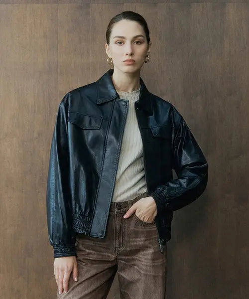 [BARNEYS NEWYORK] 26FW New Kendal Italian Lambskin Jacket Black / 26FW 뉴켄달 이태리 램스킨 자켓 블랙