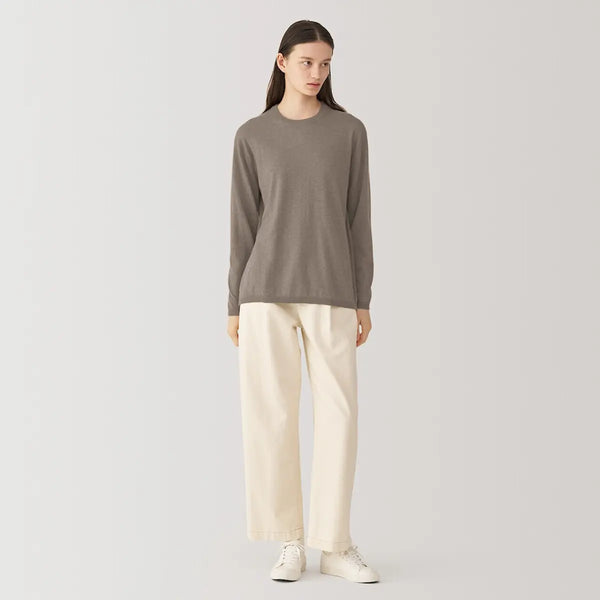 [MUJI] Undyed Cashmere Crewneck Sweater / 논 염색 캐시미어 크루넥 스웨터