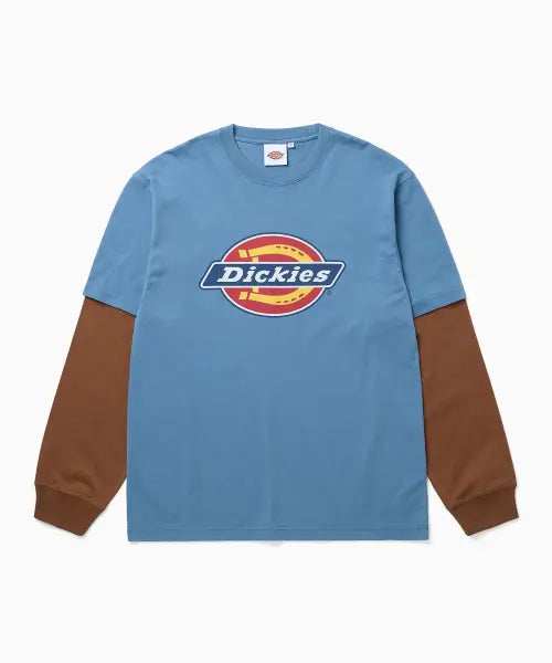 [DICKIES] Big Tree Logo Layered Long Sleeve Blue / 빅 트리 로고 레이어드 롱슬리브 Blue