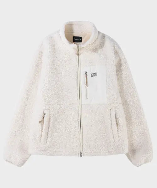 [JEEP] 2-Way Retro Mountain 1941 Sherpa Fleece Zip-Up / 2WAY 레트로 마운틴 1941 셰르파 플리스 집업 (JR5TZU095CE)