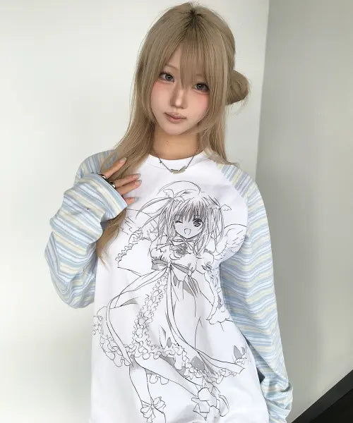 [LUVISTRUE] SHUGO CHARA! RAGLAN LONG SLEEVE(WHITE)