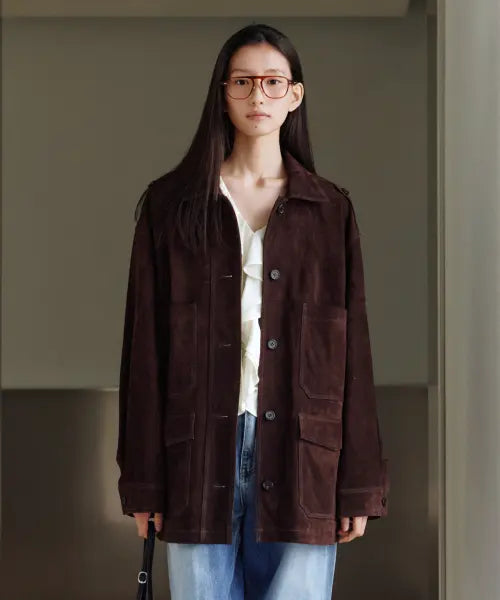 [URAGO] Suede overfit work jacket_2colors