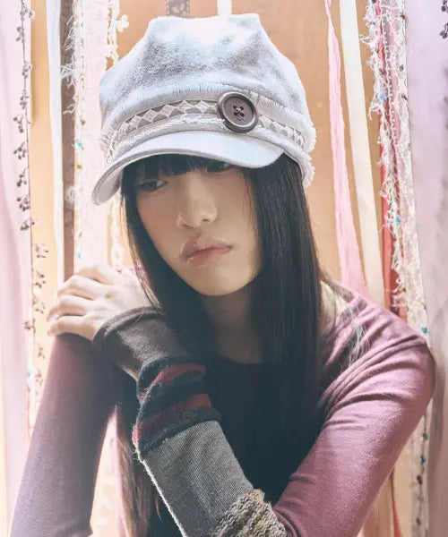 [KIIBI] Hippie Button Cap - Grey / hippie button cap grey