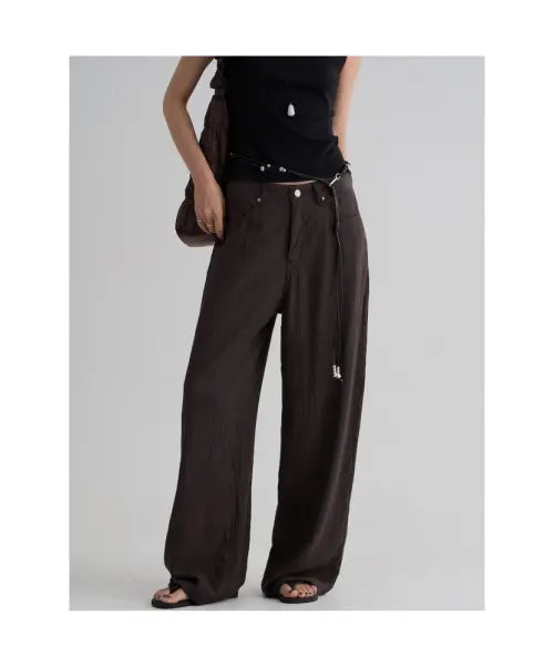 [8SECONDS] All Day Crease Wide Pants - Brown / [올데이 크리즈] 와이드 팬츠  브라운