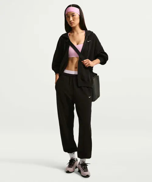 [NIKE] AS W NK STDO FLC LW HR OS CFF - TOTAL BLACK/SAIL / 스튜디오 플리스 라이트웨이트 오버사이즈 하이라이즈 커프스 팬츠 W - 토탈 블랙:세일 / IM8512-001