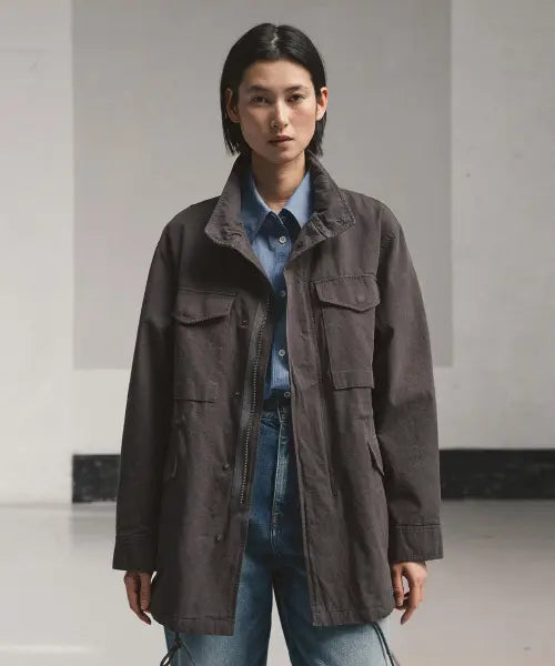 [ANOTHER OFFICE WOMEN] W. Limp M-65 Field Jacket (Charcoal)