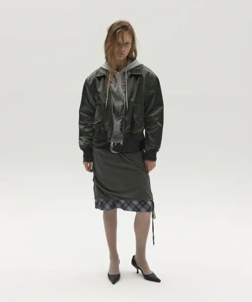 [LCDC™] ZIP-UP HOODED NYLON BLOUSON (KHAKI)