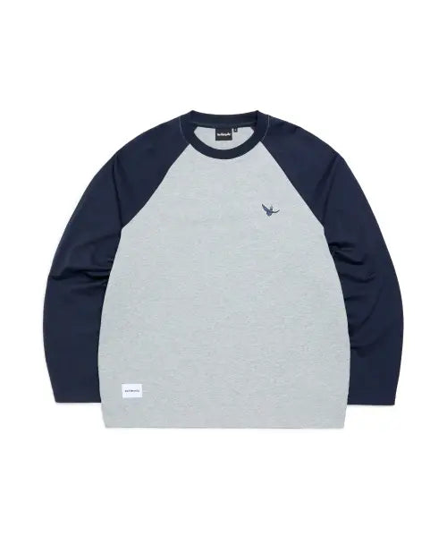 [MARK GONZALES] Angel Wappen Raglan Long Sleeve T-shirt / 엔젤 와펜 래글런 긴팔 티셔츠 - M/GREY