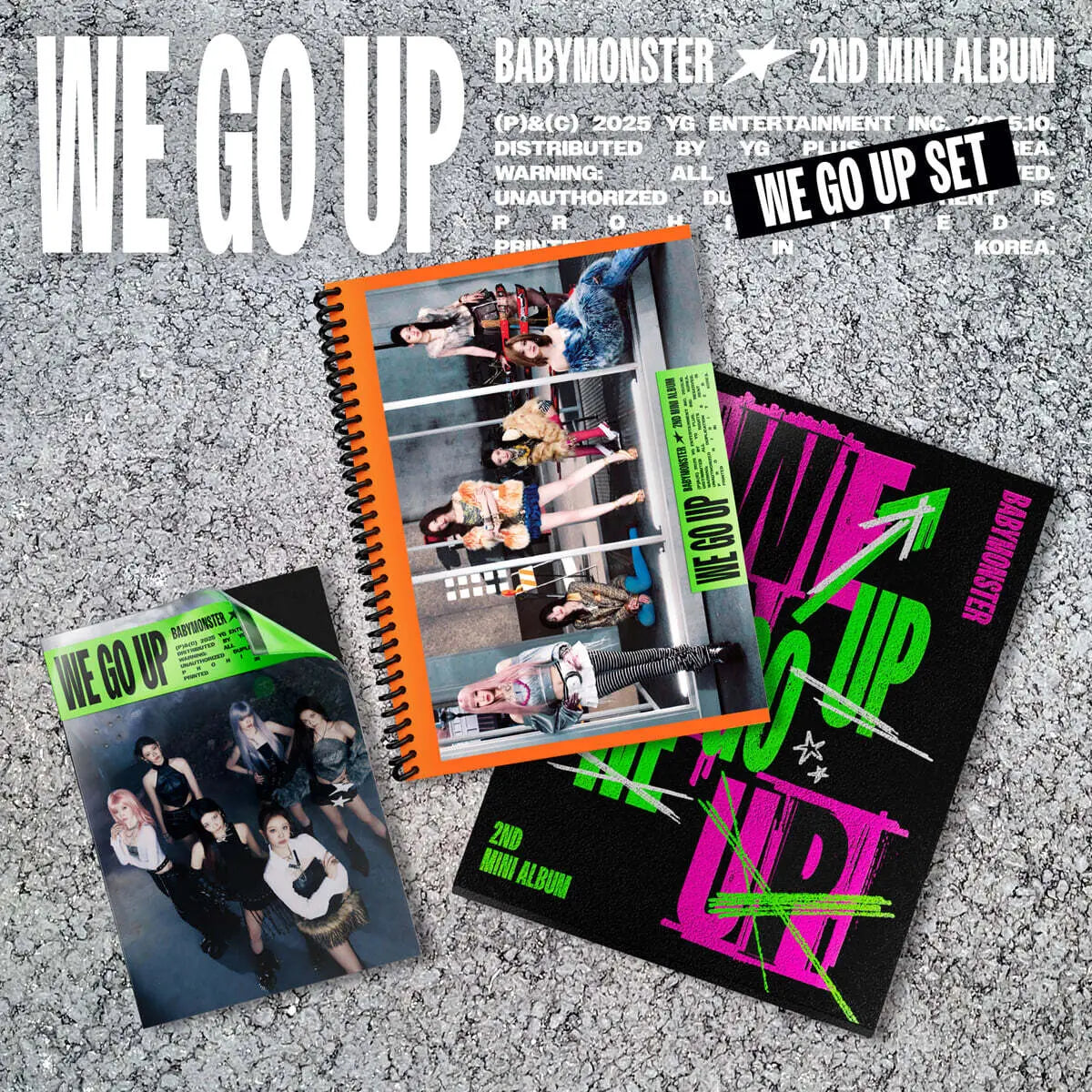 [BABYMONSTER] BABYMONSTER 2nd Mini Album [WE GO UP] - WE GO UP SET / 베이비몬스터 (BABYMONSTER) - 2nd MINI ALBUM [WE GO UP] WE GO UP SET