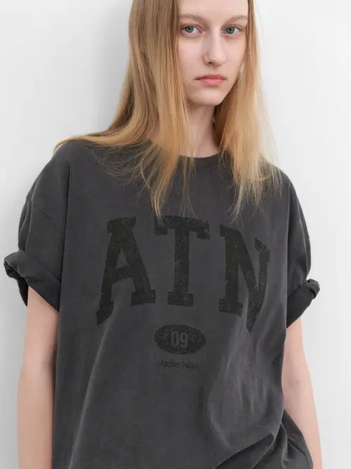 [ATELIER NAIN] ATN PIGMENT BOXY TEE (T-7236)
