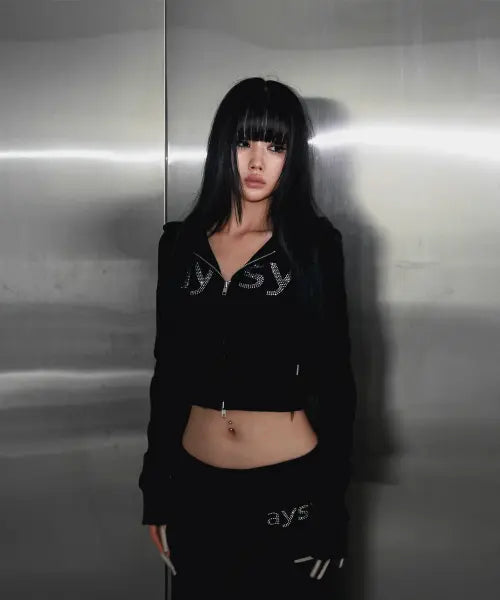 [AYASNSEY] BOE HOTFIX SLIM HOODIE ZIP UP