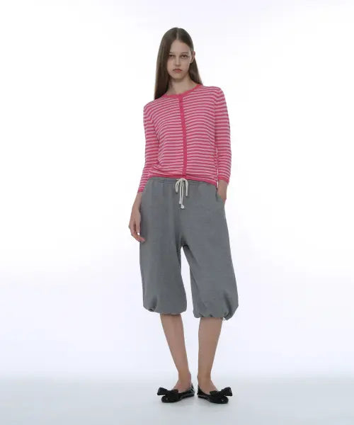 [PARTIMENTO WOMEN] PWC Wide Leg Midi Sweatpants_8 Colors / PWC 와이드 레그 미디 스웻팬츠_8컬러