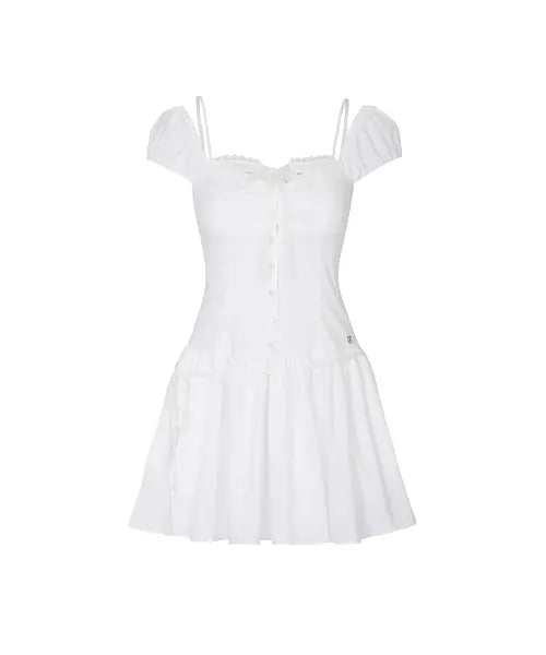 [PAINORPLEASURE] WENDY RIBBON DRESS white