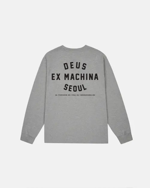 [DEUS EX MACHINA] Seoul College Address LS Tee - Grey / Seoul College Address Ls Tee_M/Grey