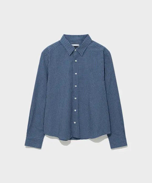 [LOW CLASSIC] REGULAR-FIT Lc CHECKED SHIRT_BLUE [LC267SH02BL]