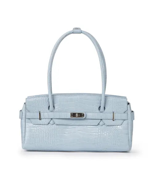 [DEINET] CROCODILE PATTERN TWO-WAY BAG IN SKY BLUE