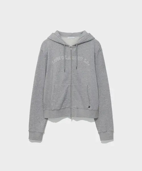 [LOW CLASSIC] Lc REGULAR ZIP-UP HOODIE_MELANGE GREY [LC263TS10MG]