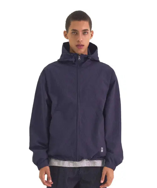 [DISCUS ATHLETIC] Check Windbreaker Navy / 체크 윈드브레이커 네이비
