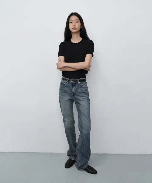[DUNST] REFINED FLARED JEANS CLASSIC BLUE / REFINED FLARED JEANS_UDPA6C206_CLASSIC BLUE