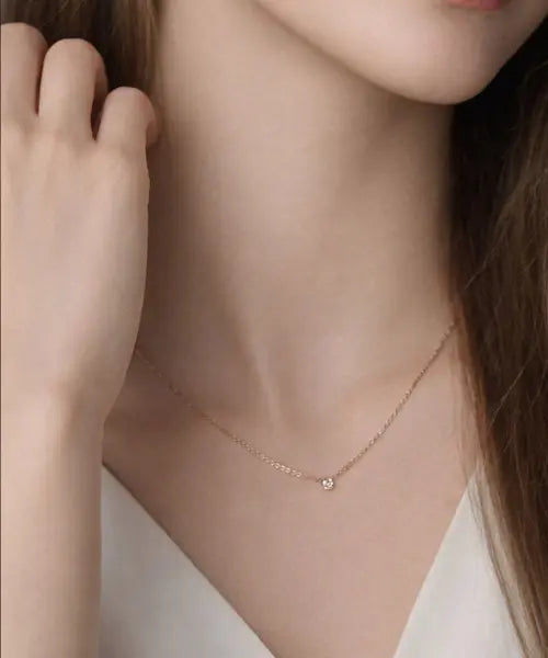 [LLOYD] Silver 925 Essential Wrap Diamond Necklace LLNS62442D / 실버925 에센셜 랩다이아 목걸이 LLNS62442D