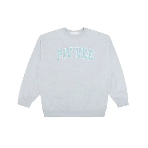 [PIV’VEE] basic logo sweatshirt (heather grey)