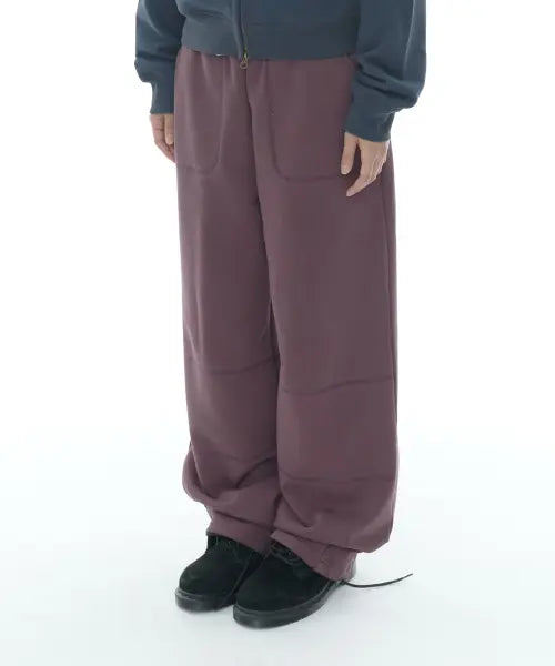 [THE COLDEST MOMENT] TCM stitch sweat pants (dusty purple)
