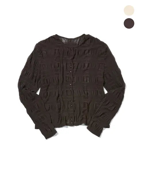 [PENFIELD] [PF] Smocking Mesh Cardigan_Women / [PF]스모킹 메쉬 가디건_우먼_FS3CG30F