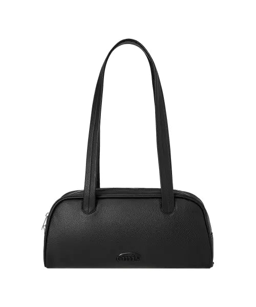 [EMIS] GRAIN LONG HANDLE SHOULDER BAG-BLACK
