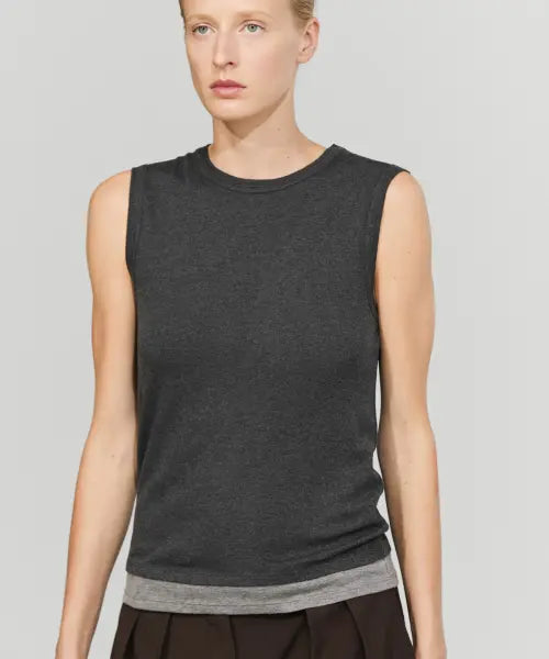[MASSIMO DUTTI] Wool Blend Double Finish T-Shirt / 울 혼방 더블 피니시 티셔츠