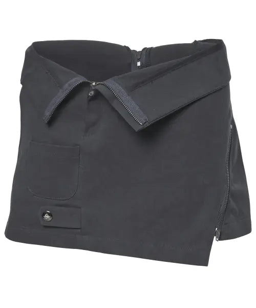 [FLAREUP] Asymmetrical Folded Skirt (FL-272_Dark Gray)