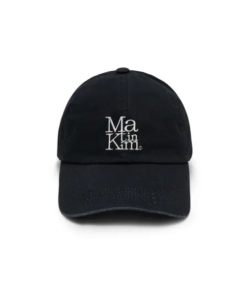 [MATIN KIM] MATIN BLOCK LOGO BALL CAP IN DARK NAVY
