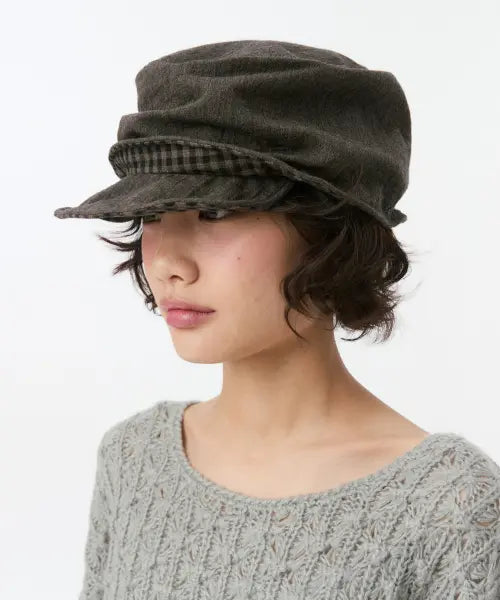 [OHESHIO] Vintage Cotton Casquette, Brown