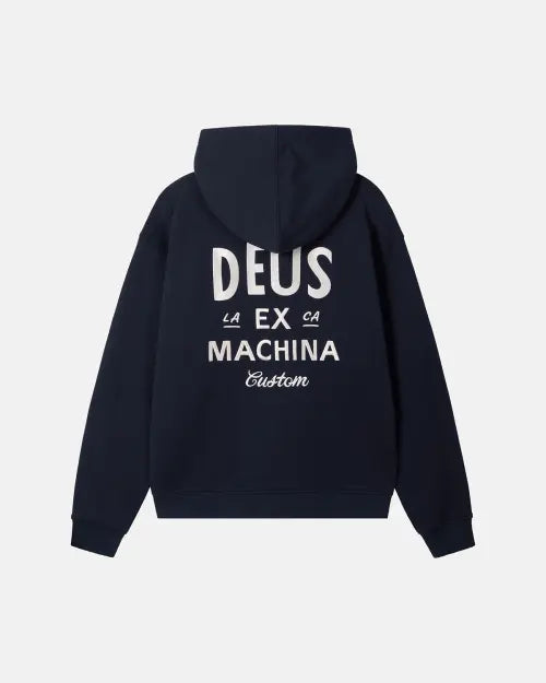 [DEUS EX MACHINA] Custom Zip Hoodie - Dark Navy / Custom Zip Hoodie_Dark Navy