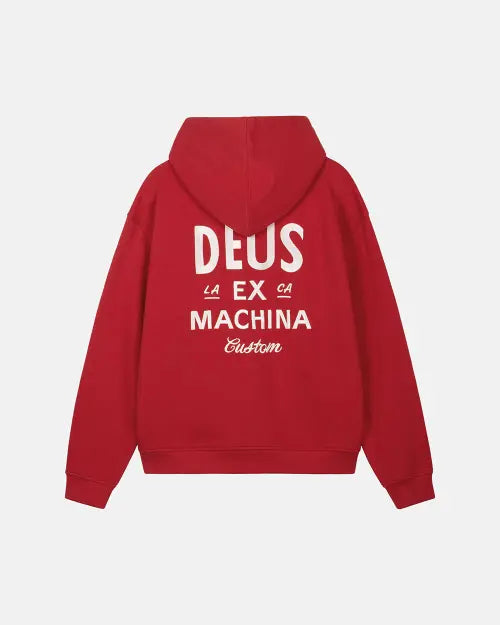 [DEUS EX MACHINA] Custom Zip Hoodie - Red / Custom Zip Hoodie_Red