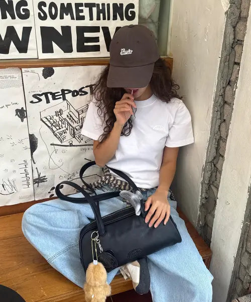 [EMIS] SMALL LINE PATCH BALL CAP-BROWN