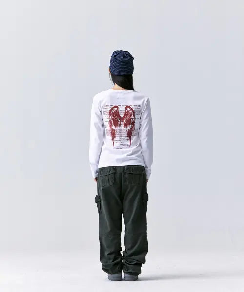 [TANSANMAGNESIUM] Wing Long Sleeve (White/Red) / 윙 롱슬리브 (화이트/레드)