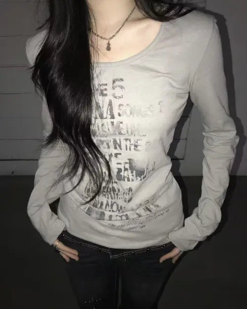 [LIBERALNEWS] DISRUPTED LETTER TEE_GRAY