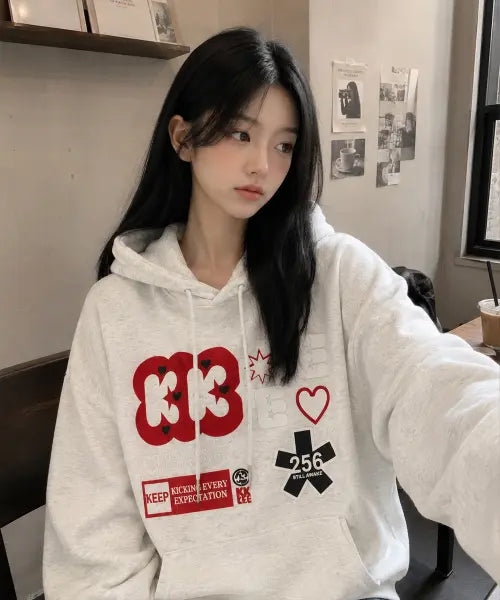 [KKEEE] Revers Iden Oversized Hoodie (3 Colors) / 리버스 아이덴 오버핏 후드티(3color)