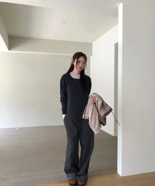[NOCONTENT] 413. Checkpoint Pants_Charcoal / 413.체크 포인트 팬츠_차콜