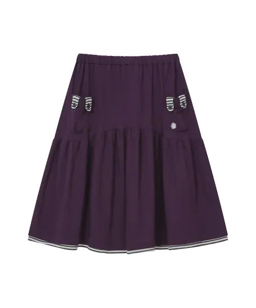 [BAUF] Bunny Ear Layered Skirt [Purple] / 버니 이어 레이어드 스커트 [퍼플]