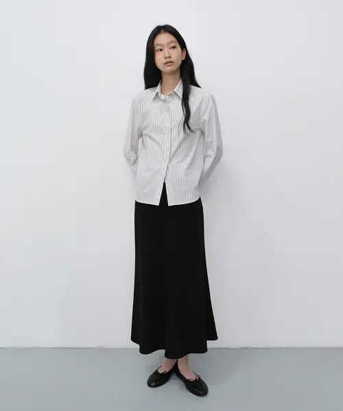 [DUNST] ESSENTIAL SLIM STRIPED SHIRT GREY STRIPE / ESSENTIAL SLIM STRIPED SHIRT_UDSH6C201_GREY STRIPE