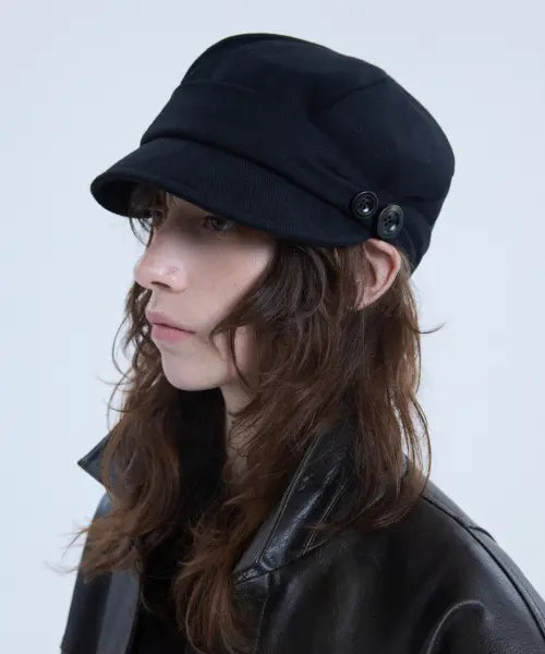 [NOISE] WOOL DRAPED NEWSBOY CAP - BLACK / 울 드레이프 뉴스보이 캡_[BLACK]