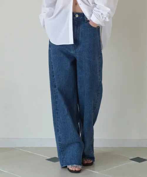 [TTUDEMENT] BARREL DENIM PANTS_BLUE